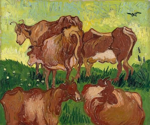 Affiche les vaches d'après Jacob Jordaens Van Gogh Toile 60x90cm