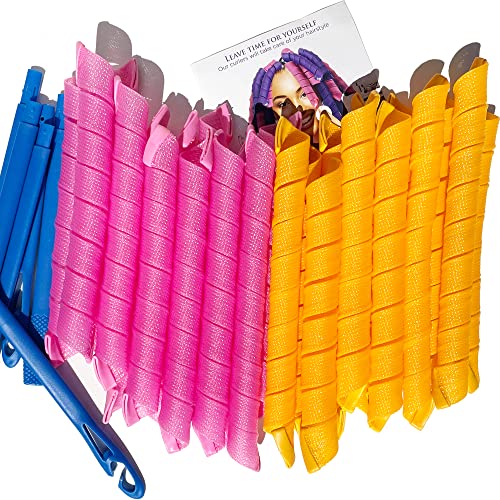 MC MAGIC CURLER 50 Peças Modeladores de Cabelo Em Espiral Sem Calor 22 Polegadas Mágicos Sem Calor C