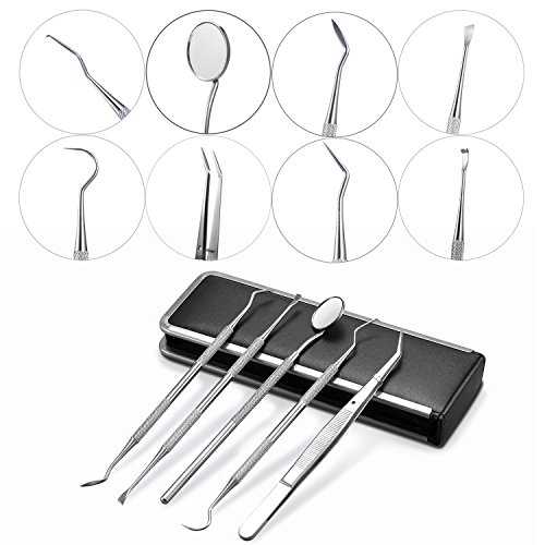 image for Dental Tools, Stainless Steel Dental Hygiene Kit Calculus & Plaque Rem