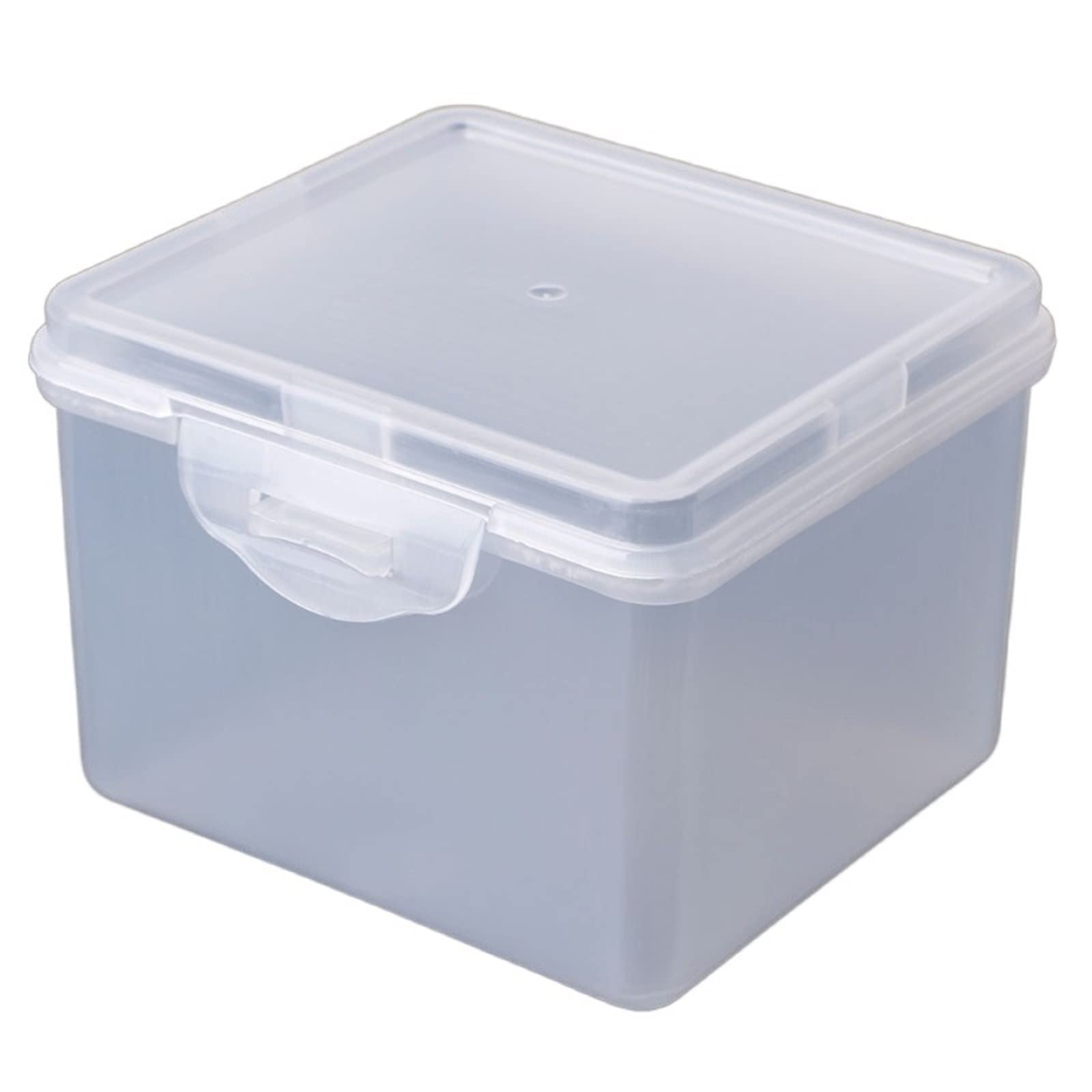 Fazadol Storage Box Rectangular Plastic Clear Storage Box Jewelry Beads Collection Container Organizer 9.4 * 8.4 * 6.5cm
