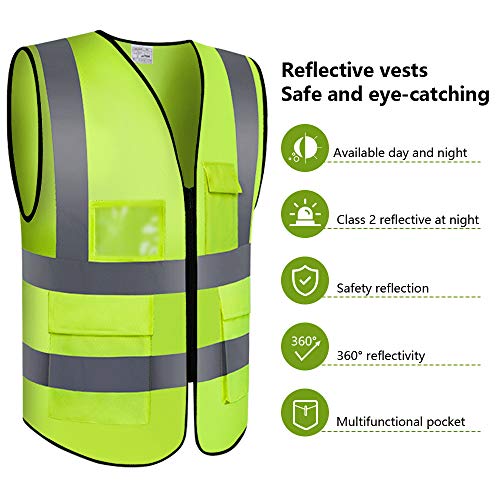 Gilet di Sicurezza Anteriore con Cerniera ad Alta