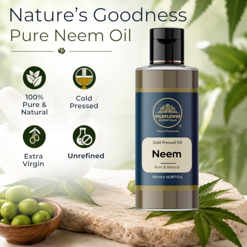 Image of Neem Oil for Lice & Nits | Hair Oil Cold Pressed | Skin, Hair & Body Pure & Natural (500ml)