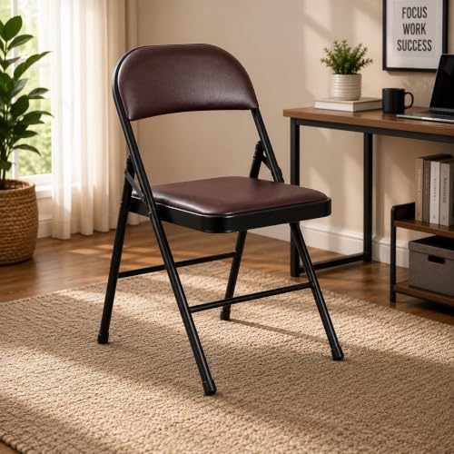 Folding Chair for Home with Foam Cushion | Ultra Light Portable S...