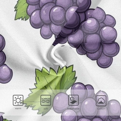 Wusikd Purple Grapes Girls' Underwear Cotton Green Leave Girls Briefs Soft Toddler Underwear 2T3