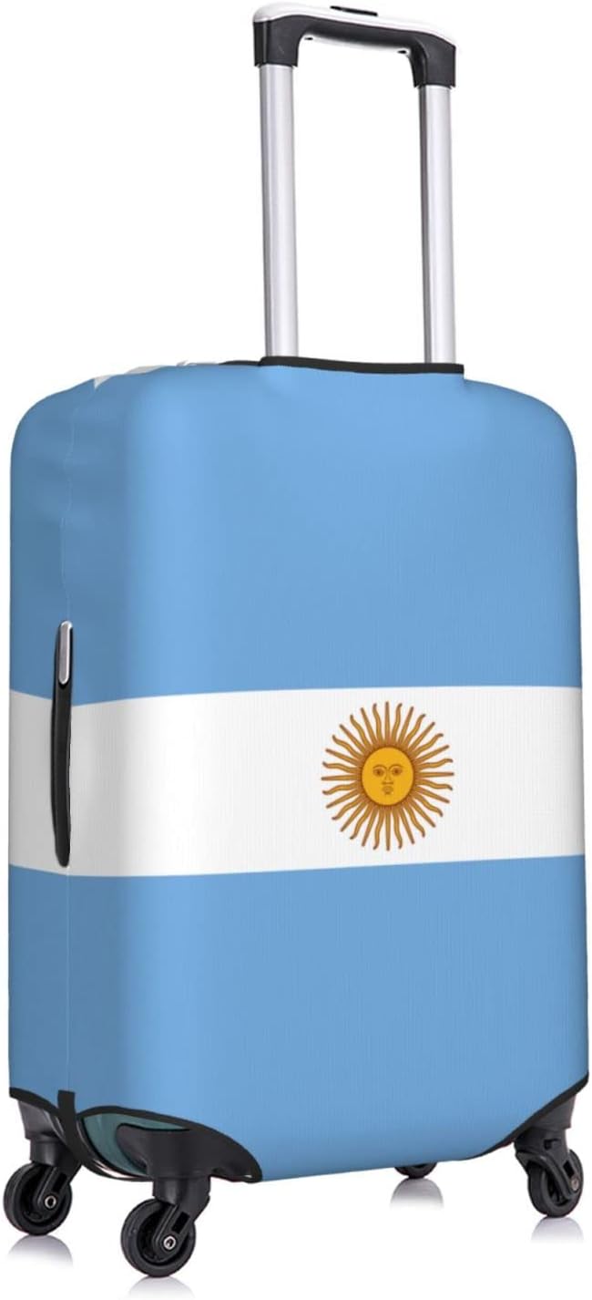 review ZGXJJPP Flag Of Argentina Travel Luggage Cover Elastic Suitcase Protector for 18-32 Inch Luggage Large