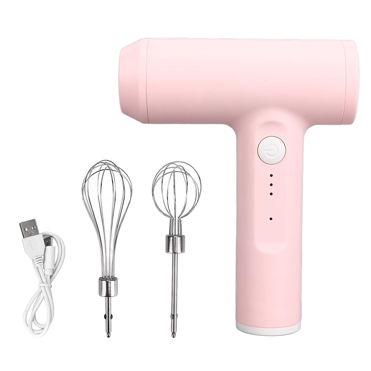 Portable Electric Cordless Handheld Mixer 3-Speed Adjustable USB Rechargeable Hand Mixer Stainless Steel Egg Whisk with Double Egg Sticks for Kitchen Baking and Cooking (pack of 1)-image-41
