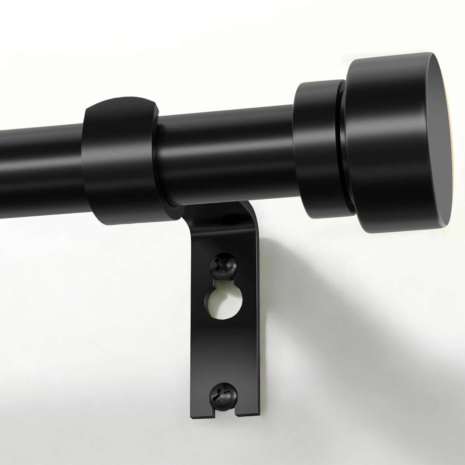 PORTRES Black Heavy Duty Curtain Rods for Windows 28 to 48 Inches