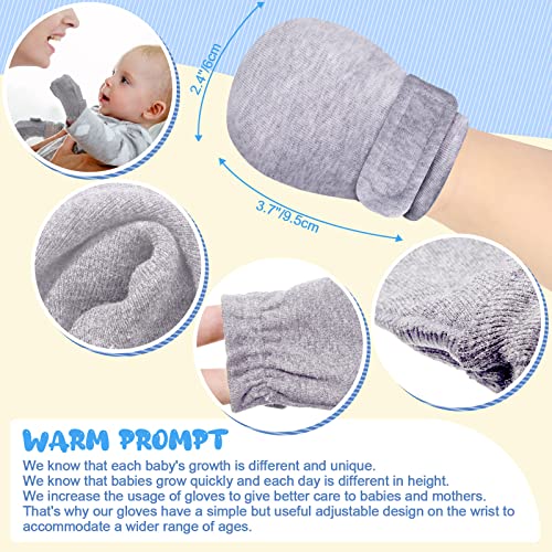 6 Pairs Adjustable Baby Mittens No Scratch Newborn Cotton Breathable Gloves Warm Baby Mitts For Boys Kids #TOP5