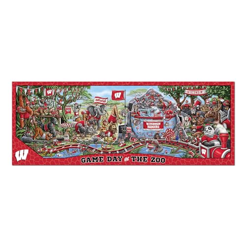 Image of YouTheFan NCAA Wisconsin Badgers inchGame Day At The Zoo inch 500 Puzzle