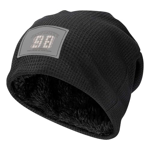 Bonnet gaufré épais noir idéal pour le ski et vos randonnées d'hiver en montagne