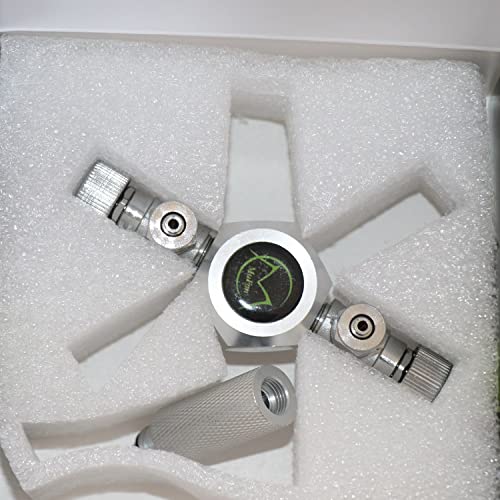 Image of VAYINATO Mufan Stainless Steel Planted Aquarium Regulator Multiway Splitter For Co2 Regulator(2 Way)