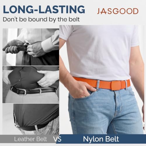 Image of JASGOOD Nylon Canvas Breathable Military Tactical Men Waist Belt With Plastic Buckle