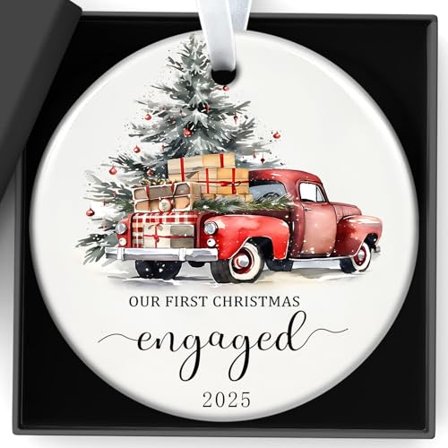 Christmas Ornaments 2025 Our First Christmas Engaged Ornamen