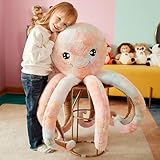 IKASA Groß Krake Octopus Stofftier Riesenkrake Plüschtiere für Kinder,75cm Gross Kuscheltier Plüschtier Riesiges Plüschtiere Jumbo Plüsch Spielzeug