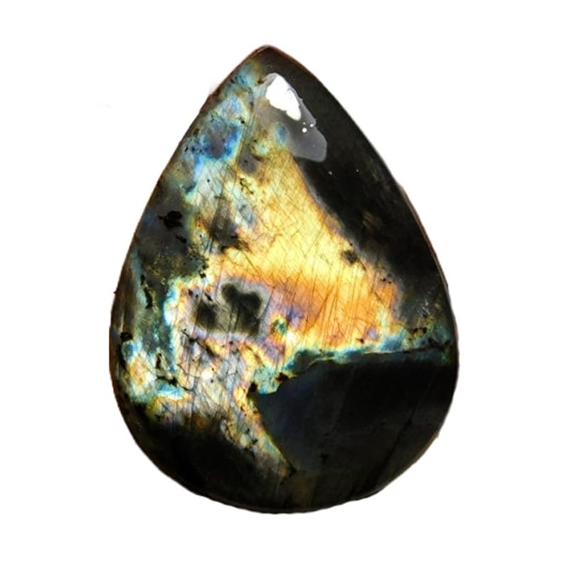 Labradorite naturelle en forme de poire pour fabriquer vos bijoux bohèmes de l'été