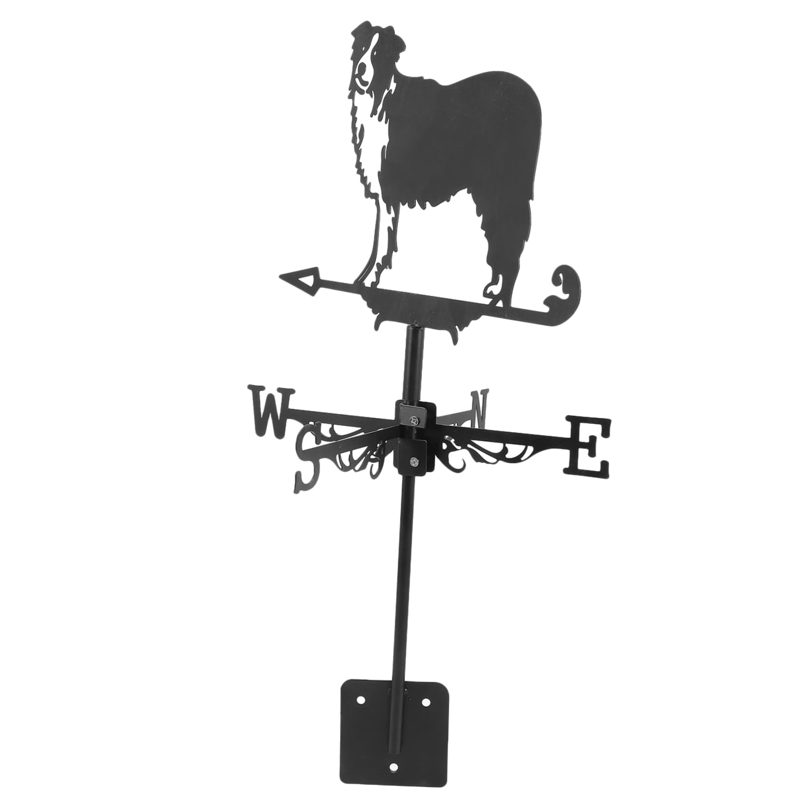 ABOOFAN Retro Wetterfahne aus Eisen in Schwarz Praktisches Meteorologisches Instrument für Garten und Pavillon Dekorative Gartendekoration und Windanzeiger für Draußen