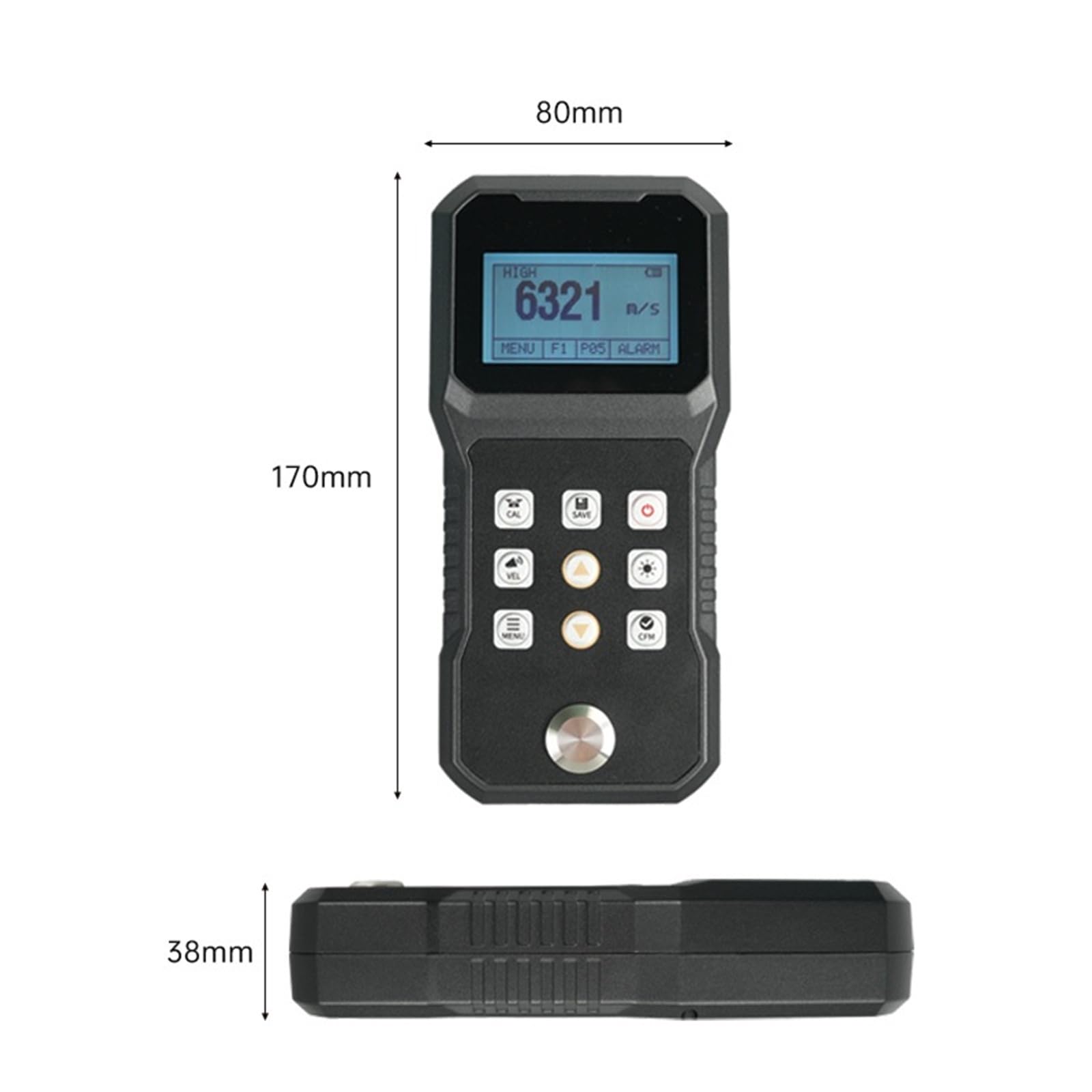 Medidor de Espesor Medidor de espesor ultrasónico portátil Digitaces for el plástico cerámica del metal