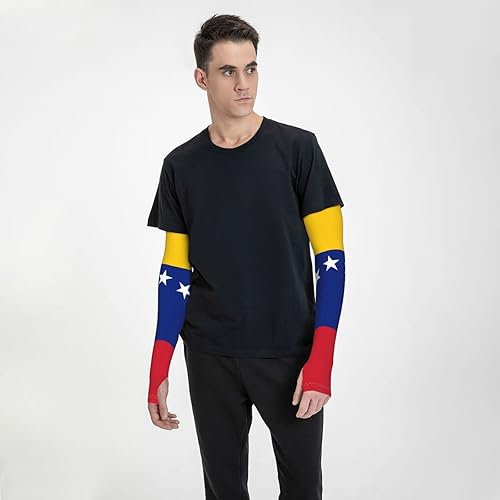 Miniatura 5 de Manga de compresión para hombre y mujer, manga de protección de la bandera de Venezuela, mangas de protección para tatuajes, mangas de brazo para
