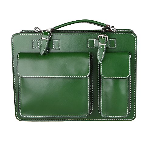 Chicca Tutto Moda CTM Cartera de hombre naranja, organizer. Piel Verdadera. 100% Fabricado en Italia.