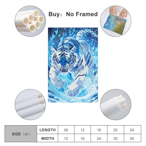 Impression sur toile tigre de qualité supérieure pour grand mur