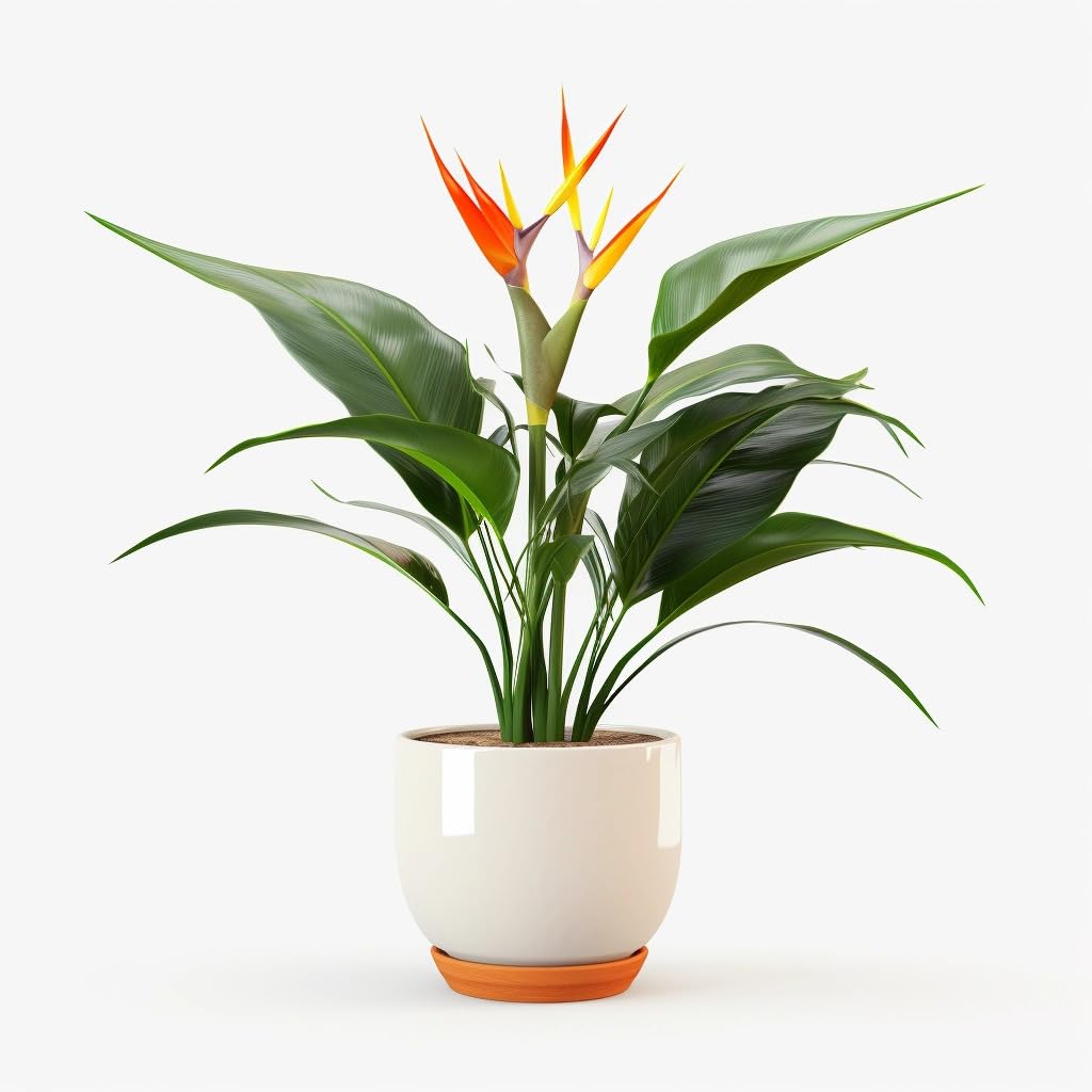 Garden Art live indoor plant (Orange Bird of Paradise)