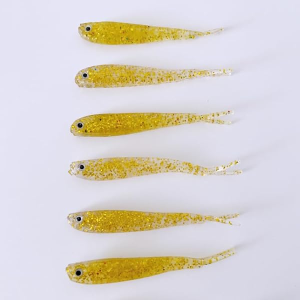 Paddle Tail Swimbaits,Soft Plastic Fishing Lures Swim Baits for Bass Fishing,35pcs with Box,Soft Plastic Swimbaits for Bass Trout Lures Kit for Saltwater Freshwater by LCHANGKUI - Used condition - Image 3