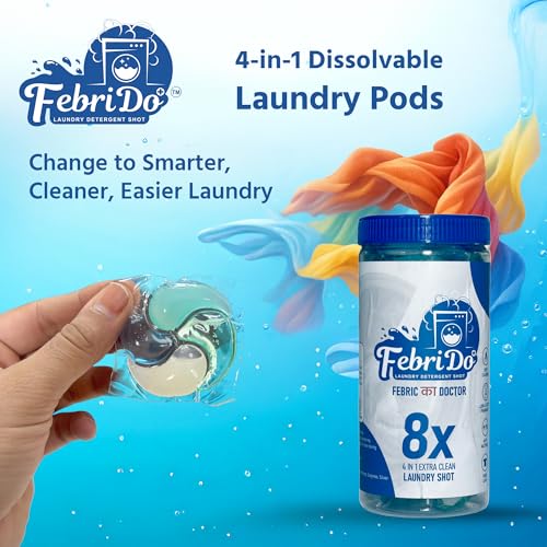 Image of 4-in-1 Dissolvable Laundry Pods | For Top & Front Load Washing Machines | Stain Remover, Brightener, Fabric Softener, Fresh Floral Aroma | 1 Pod - 1 Wash (Up to 8 kg Load) (Pack of 10)