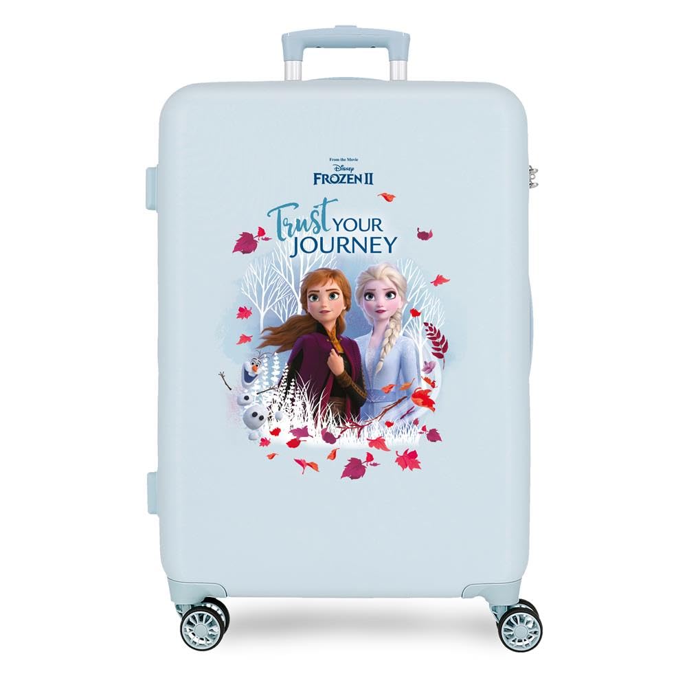 Disney Frozen La Reine des Neiges Trust Your Journey Valise Moyenne Bleu 48x64x26 cms Rigide ABS Serrure à...
