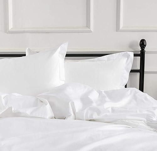 Miniatura 4 de Eikei Juego de funda de edredón de lujo de color liso de 400 hilos, algodón egipcio de fibra larga, tejido satinado, transpirable, sedoso, suave,