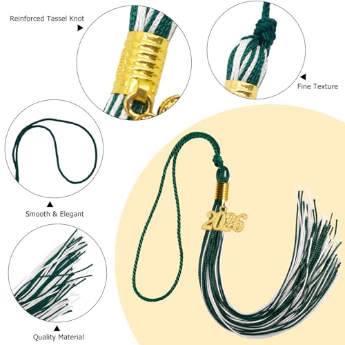 Image of GraduationMall Single&Multiple Color Graduation Tassel with 2026 Year Charm 9 inch