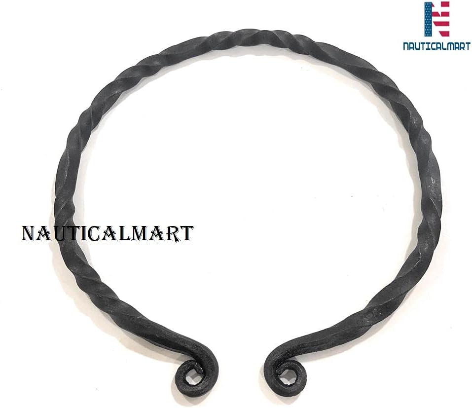 NauticalMart Handmade Iron Viking Warrior Torc Necklace, Handcrafted Twisted Choker Torc Neck Piece, Norse Necklace, Authentic Viking Neckband Jewellery - Image 2