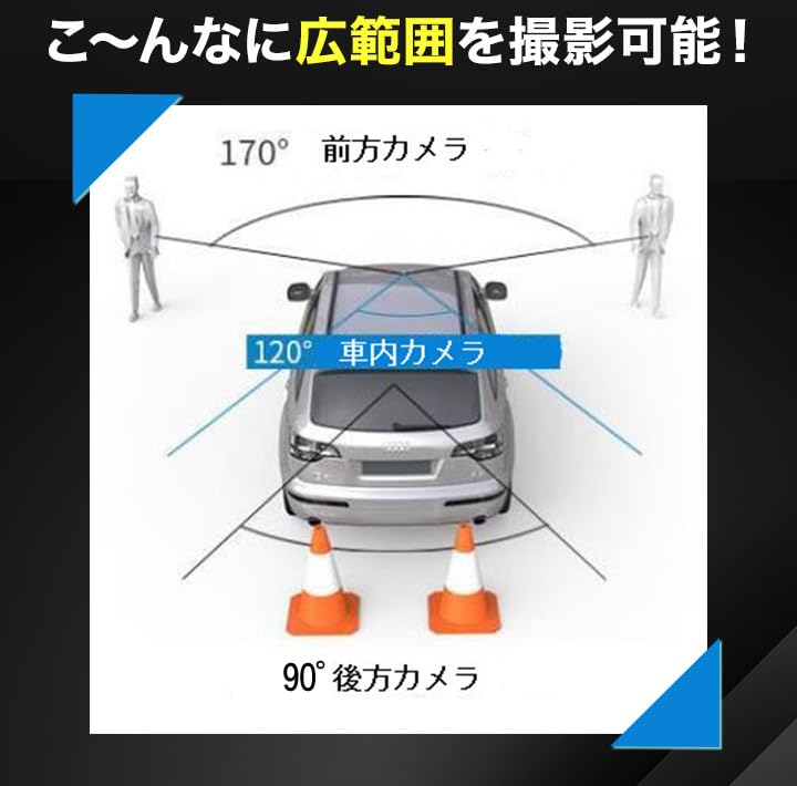 開封のみ★フルHD 1080P 3カメラ ドライブレコーダー CAR-055 楽天市場】【GW限定お試し価格】3カメラ ドライブレコーダー 前後