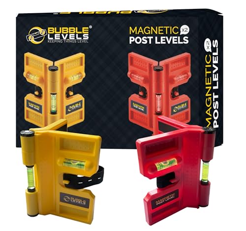 BUBBLE LEVELS | 2 Pack | Adjustable Folding Magnetic Spirit Levels | Magnetic Post, Pipe, Column and Corner Levelling Spirit Level | 188 mm x 134 mm 1 BUBBLE LEVELS | 2 Pack | Adjustable Folding Magnetic Spirit Levels | Magnetic Post, Pipe, Column and Corner Levelling Spirit Level | 188 mm x 134 mm