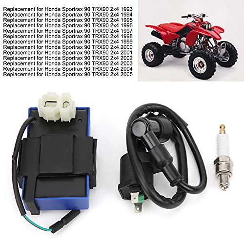 Aramox Kit de caixa CDI, kit de caixa CDI com bobina de ignição de vela de ignição 30510-GF9-405 de