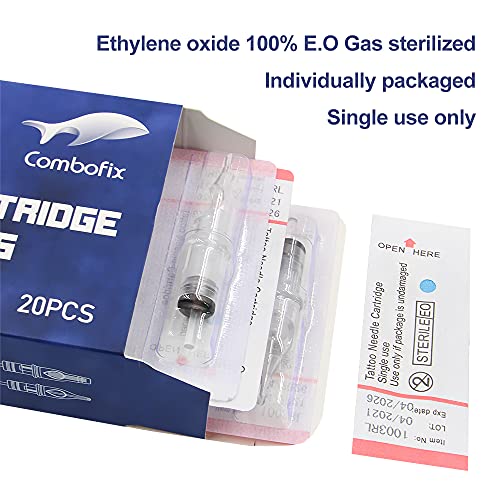 Tattoo Needles Cartridge - Combofix 40Pcs Assorted Disposable Tattoo Cartridge Needles Round Shader Mix 3RS 5RS 7RS 9RS for Tattoo Machine Tattoo Kits Tattoo Supplies