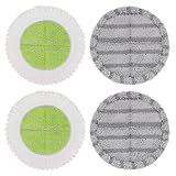 6.3インチ 電動モップパッド Vmai Alfabot Qimedo Idoo Eous Bi-ssell Electric Corldess スピンモップ、ラウンドモップ交換用パッド マイクロファイバースクラバー モップパッド 床掃除用詰め替え用(4パック)