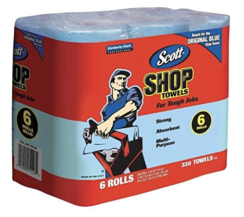 La Mejor Selección de Toallas azules los 10 mejores. 44 Scott - Toallas Uso RUDO Multiusos Scott Paquete con 6 Rollos Taller Cocina