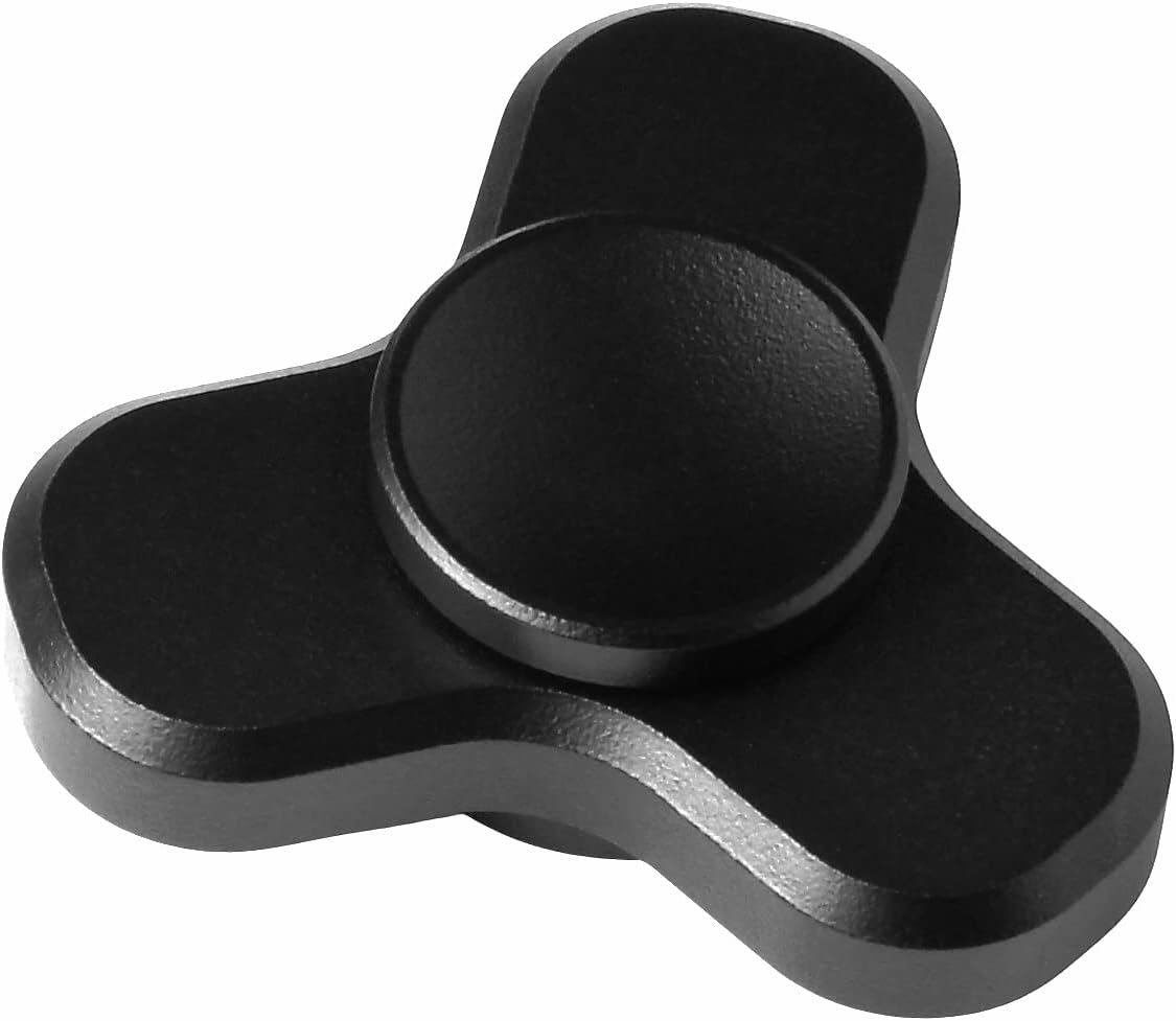 INDISTRACTABLE Metal Fidget Spinner for Adults (Tri Spinner, Black
