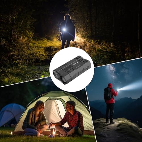 Lampe torche de poche LED aimantée avec 8 modes d'éclairage pour la randonnée - 4