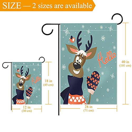 Drapeau de jardin extérieur Noël double face décoration saisonnière 30x45cm