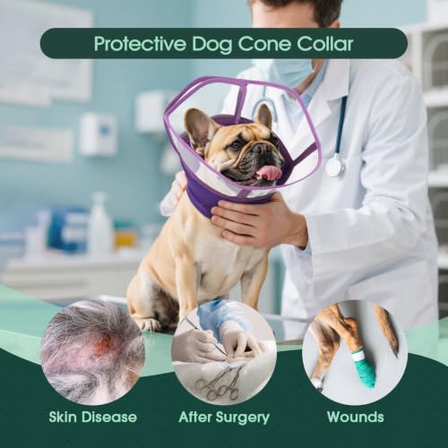 Image of Kuoser Dog Cone Collar After Surgery, Soft Cone for Dogs to Stop Licking, L