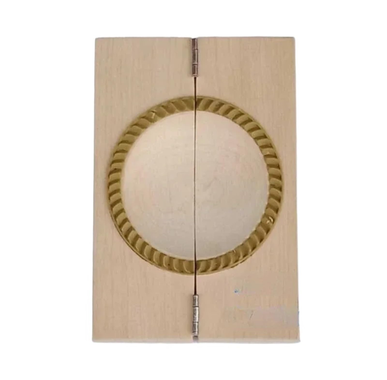LCANALLYMS Dumpling maker, Wooden Dumpling Press Tool Home Kicthen Mould Dumplings Special Wood Wrappers Maker Dough Presser(12cm)