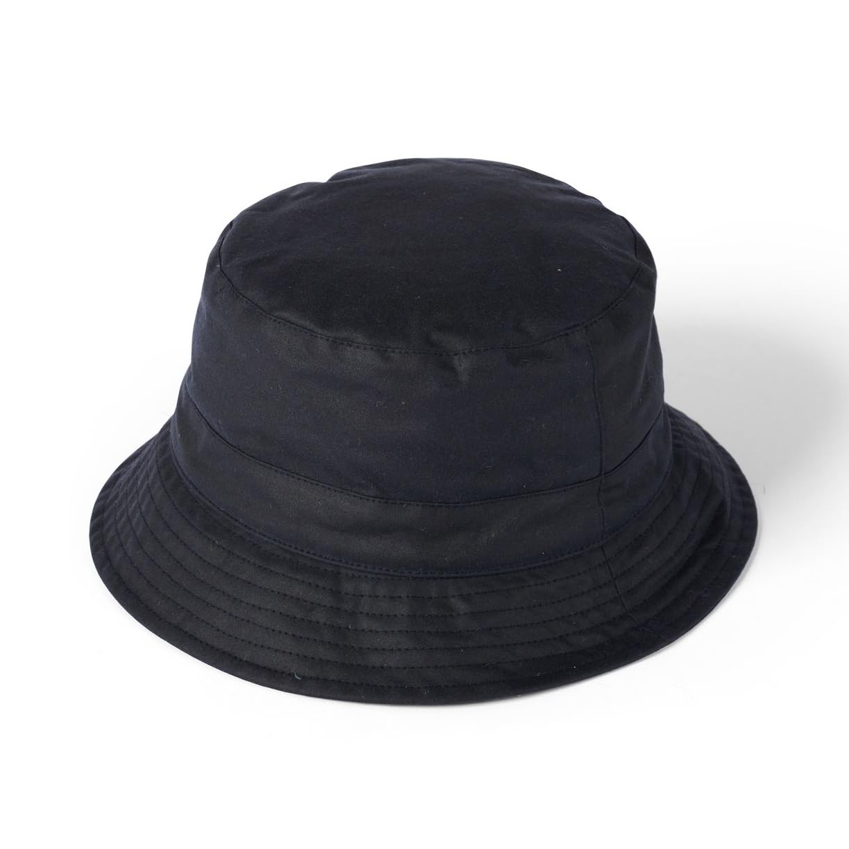 Failsworth Waxed Cotton Bucket Hat (L, Navy)