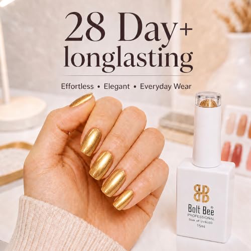 Image of BOLT BEE 15ML Gel Nail Polish 1Pc Clear Pink Glitter Nail Polish Soak Off UV LED Nail Gel Polish Nail Art Starter Manicure Salon DIY at Home, 0.5 OZ (1) (94)