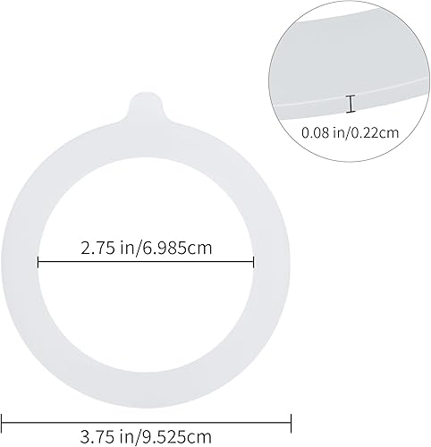 Miniatura 2 de 12 piezas de sellos de goma para frascos de vidrio, anillos de sellado de silicona herméticos y a prueba de fugas para frascos masón, elásticos y se