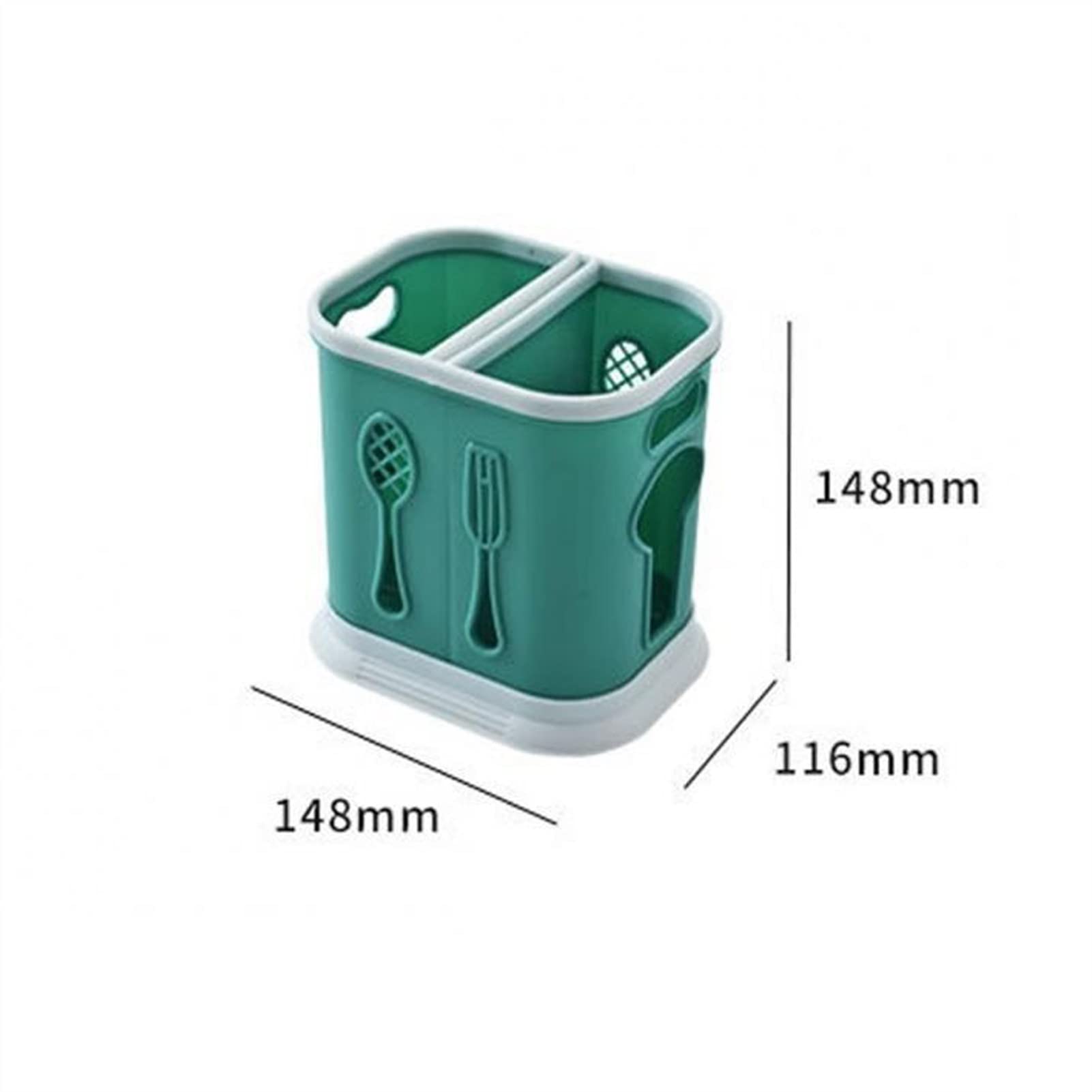 Utensilienhalter Praktische Löffel Essstäbchen Aufbewahrungskoffer Platz sparen Geschirrhalter Glatte Randlöffel Organizer for Home Kitchen Restaurant Besteckhalter (Color : A)