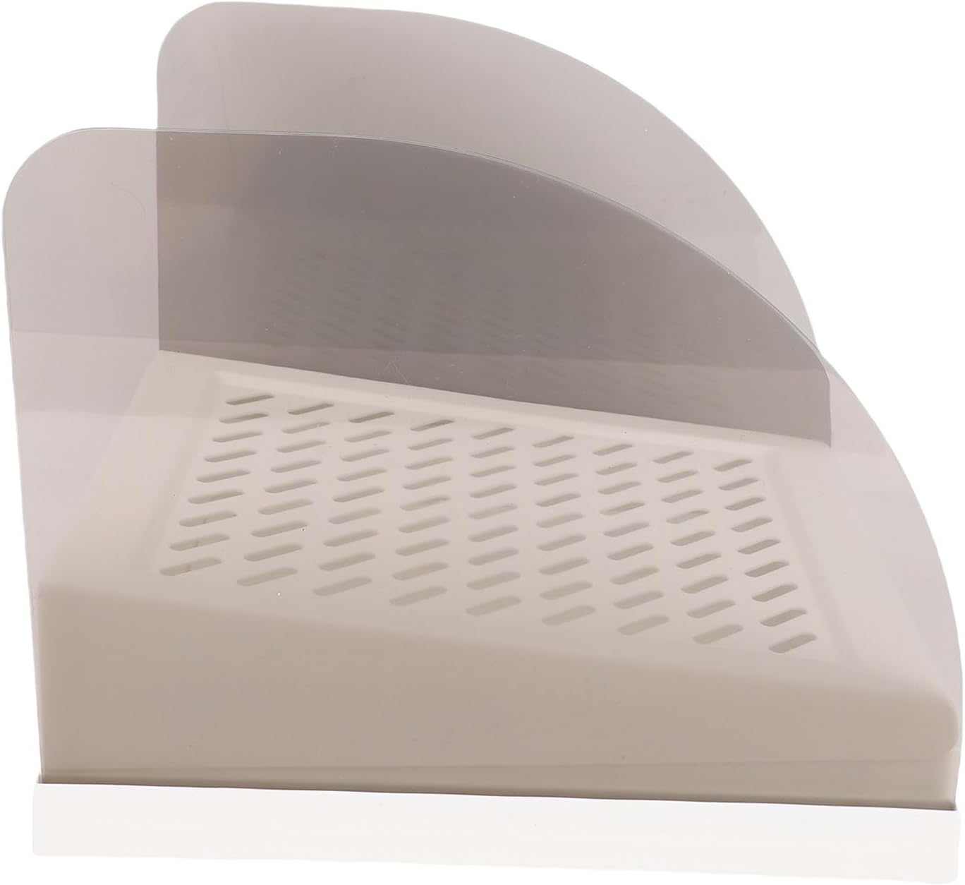 Cat Litter Box Ramp, Adjustable Height Litter Step Tool with Drawer and Baffles, Anti Tracking Easy to Clean for Small Elderly Cats (White)