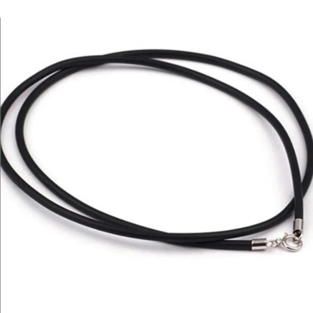 ZYFSHA Woskowany sznur do naszyjnika, 40/45cm Czarny warkocz woskowany sznurek DIY wisiorek naszyjnik tworzenia biżuterii Ręcznie robiona skórzana lina Zapięcie homara Sznurek (40cm x 1,5mm)