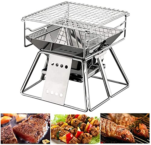 Barbecue en acier inoxydable avec surface pliante antiadhésive durable