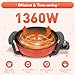 Imagen de Acesunny 6L Hot Pot Twin Olla Eléctrica Inducción Olla Sopera Herramienta de Cocción Cacerola 1300W Eléctrica Antiadherente Hot Pot Olla con 2 Cámaras Shabu